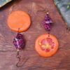Boucles d'oreilles artisanales "Décadent hibiscus" – Image 3